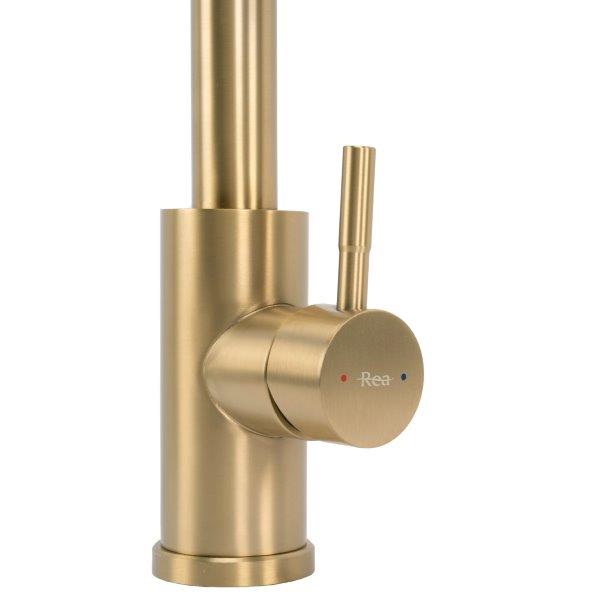 Μπαταρία Κουζίνας Rea Cross Brushed Gold - Βουρτσισμένο Χρυσό